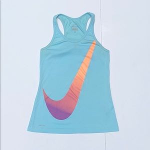 Nike Swoosh Blue Tank Top